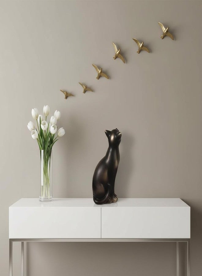Comfy Hour 9" Cat Statue for Home Decor, Decorative Black Cat Figurines, Artisan Crafted Sitting Feline Sculpture, Unique Cat Lover Present for Women, Polyresin Desktop Accent, 1 Unit - Image 4