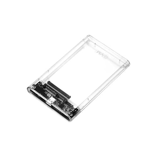 EVM 2.5 Inch SATA SSD HDD Enclosure USB C | 5Gbps High Speed | External Hard Drive Case | Dual Cable Type-C USB | Supports 4TB | Portable for Laptop PC | 1 Year Warranty (ESC/TP02) - Image 1