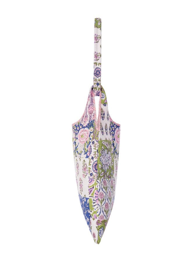 SENORA Women’s Handbag | Multicolor Printed Cotton Tote | Spacious Shoulder Bag for Daily Use, Travel & Shopping| floral print tote bag| large women shoulder bags - Image 3