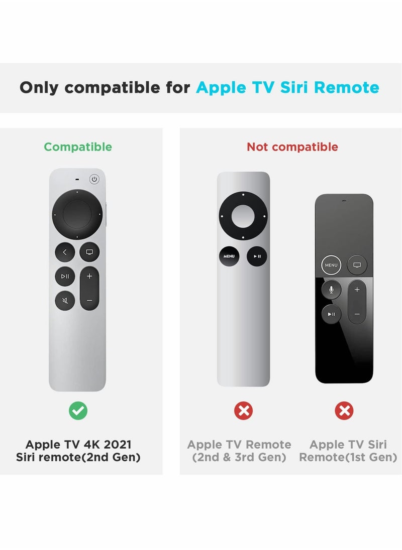 Captaintech - Remote Cover，TPU Soft Case Compatible with Apple Siri Remote, Prevent Scratches and Provide Drop Protection, Black with Silver Edge - Image 1
