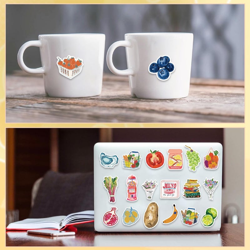 MKZ 100 PCS Vintage Aesthetic Stickers Cute Coquette Stickers Food Sticker Journaling Scrapbooking Sticker Pack for Adult - Image 4