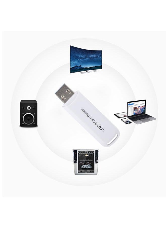 Thoraya USB3.0 Secure Digital Memory Card&TF Card High Speed Multi-Functional Card Reader(White)  - Image 4