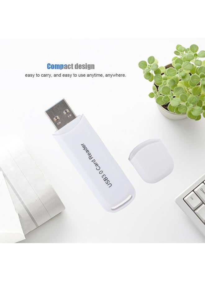 Thoraya USB3.0 Secure Digital Memory Card&TF Card High Speed Multi-Functional Card Reader(White)  - Image 5