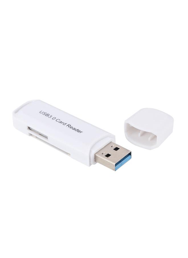 Thoraya USB3.0 Secure Digital Memory Card&TF Card High Speed Multi-Functional Card Reader(White)  - Image 3