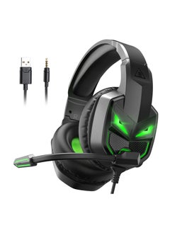 EKSA EKSA Gaming Headset for Xbox One, PS4, PC, PS5, Mobile Devices, Gaming Headset with Noise Cancelling Microphone, Over-Ear Comfortable Ear Pads, 50 mm Drivers, RGB Light  - Image 1