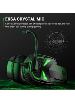 EKSA EKSA Gaming Headset for Xbox One, PS4, PC, PS5, Mobile Devices, Gaming Headset with Noise Cancelling Microphone, Over-Ear Comfortable Ear Pads, 50 mm Drivers, RGB Light  - Image 4