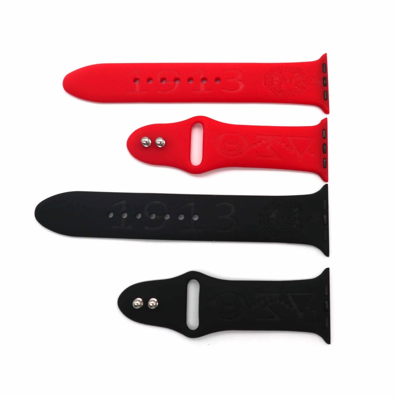 Bluejw Engraved Greek Sorority Fraternity Smart Sports Silicone Watch Band Replacement Strap for Ultra 42mm 44mm 45mm 49mm Watches – Replace the Watch Strap - Image 2