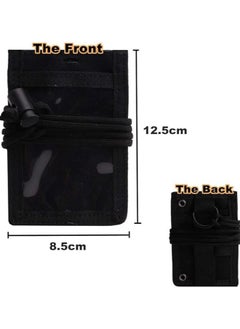 JEEJPV ID holder with hook and loop patch, removable quick tear, key ring and adjustable neck lanyard  - Image 3