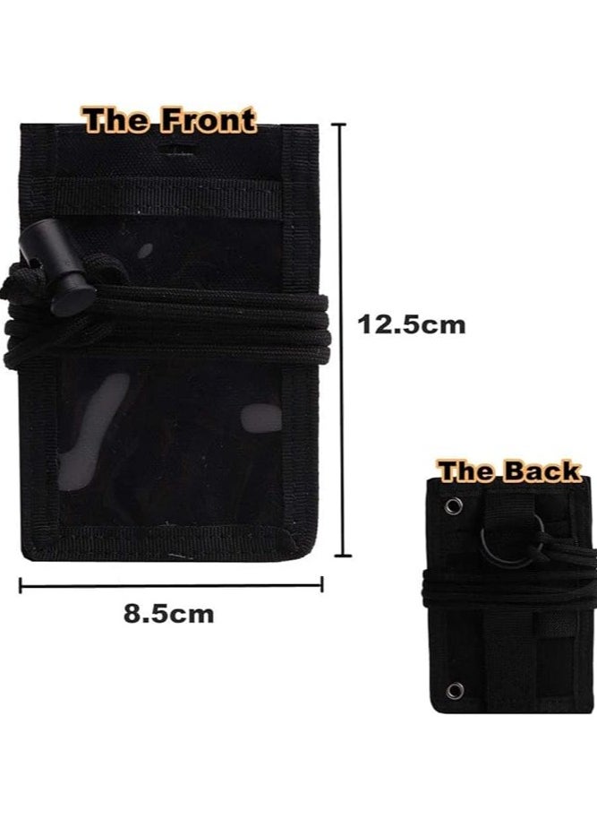 JEEJPV - ID holder with hook and loop patch, removable quick tear, key ring and adjustable neck lanyard - Image 1