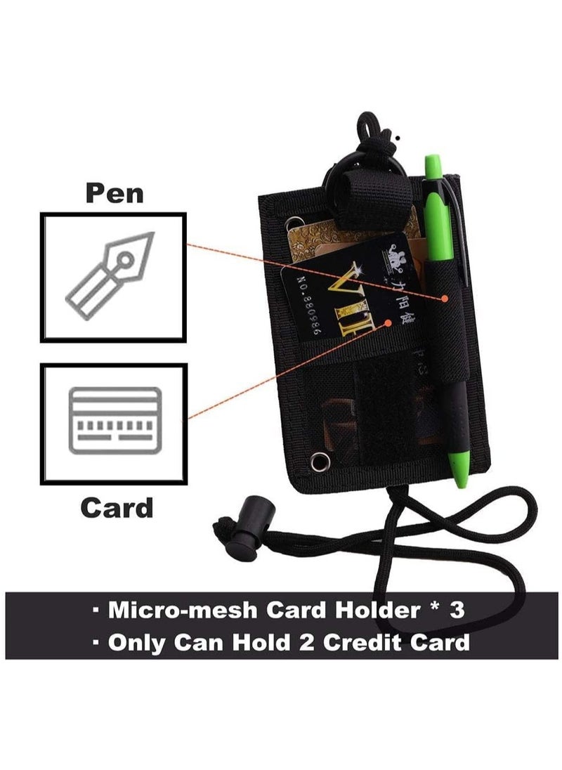 JEEJPV - ID holder with hook and loop patch, removable quick tear, key ring and adjustable neck lanyard - Image 1