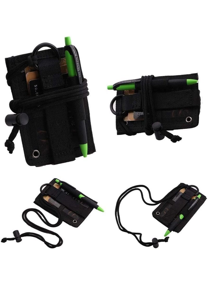JEEJPV - ID holder with hook and loop patch, removable quick tear, key ring and adjustable neck lanyard - Image 1