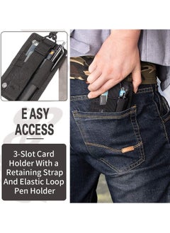 JEEJPV ID holder with hook and loop patch, removable quick tear, key ring and adjustable neck lanyard  - Image 1