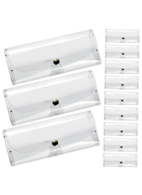 Transparent Glasses Case Travel Glasses Case Sunglasses Case for Men Hard Case Glasses Hard Case Hard Sunglasses Case Eyeglass Case Man Plastic Box Universal, 7pcs Transparent Glasses Case