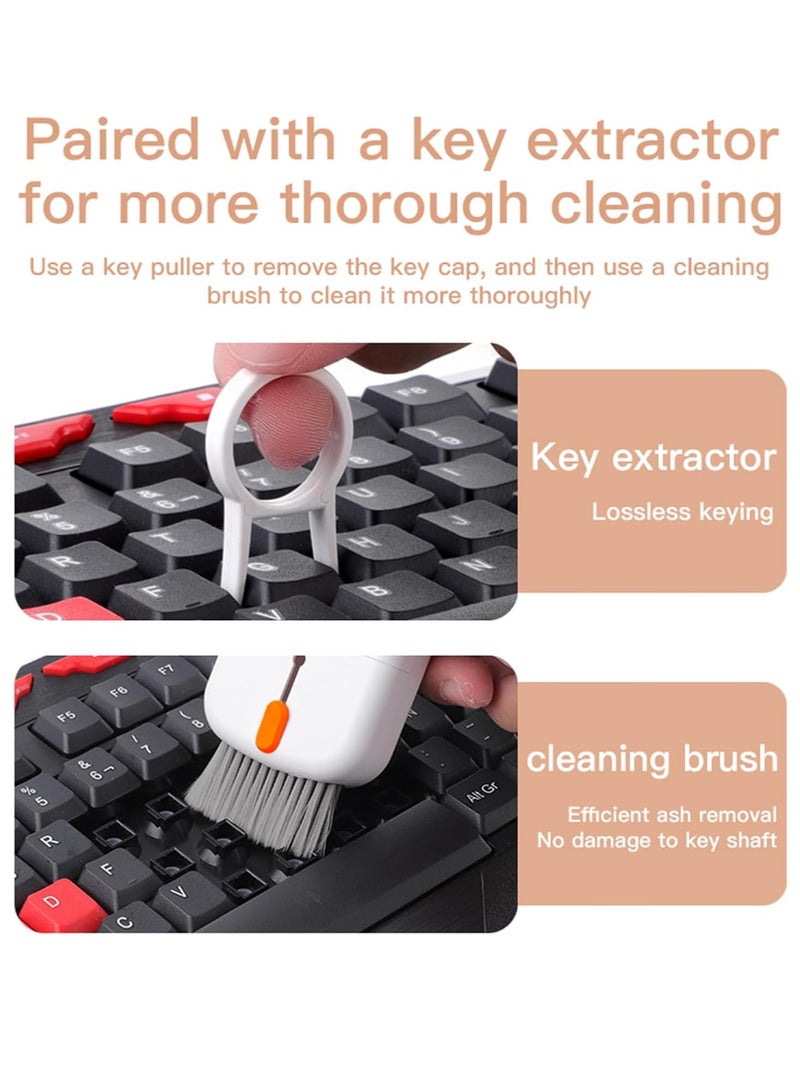 Keyboard Cleaner Kit, Laptop Keyboard Cleaning Kit, Small Keyboard Cleaning Kit with Keycap Puller -Function PC Electronic Cleaner Kit for Earphones, Laptop Computer and Keyboards - Image 5