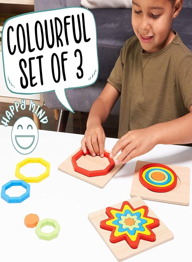 aporis Wooden Montessori Rainbow Stack & Shape Sorter Toy – Early Learning Puzzle for 1‑4 Year Olds, Travel‑Friendly, Developmental & Gift - Image 3