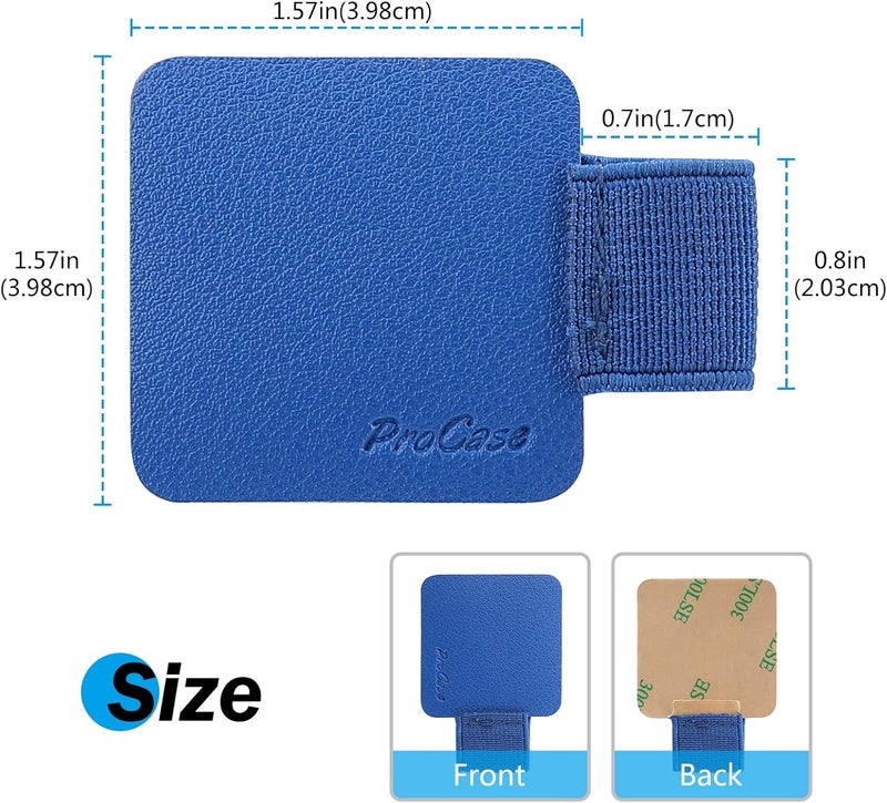 Procase (5 Pack) Pen Loop Holder for Notebooks Journals Planners Tablet Case, Self Adhesive Leather Pencil Holder with Elastic Loop for Pens, Apple Pencil, Stylus Pen -Assorted Colors - Image 5