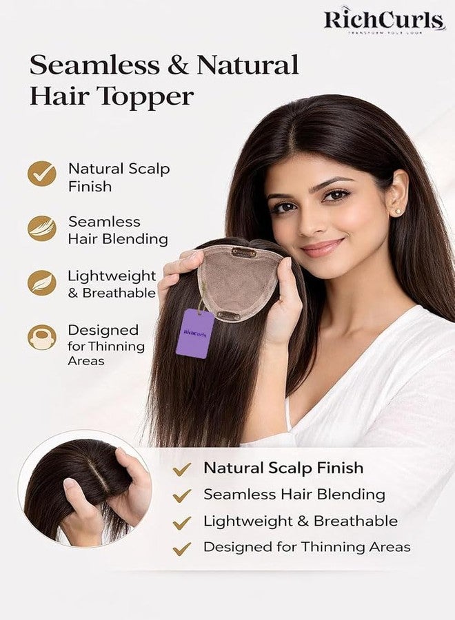 RichCurls Hair Topper for Women with Thin Hair - Natural Scalp Coverage Hairpiece for Instant Volume, Lightweight & Breathable Design, Seamless Blend for a Realistic, Natural Look - Image 2
