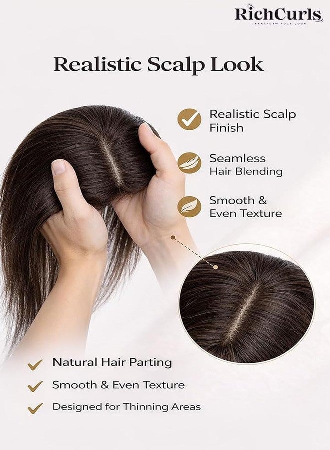 RichCurls Hair Topper for Women with Thin Hair - Natural Scalp Coverage Hairpiece for Instant Volume, Lightweight & Breathable Design, Seamless Blend for a Realistic, Natural Look - Image 5