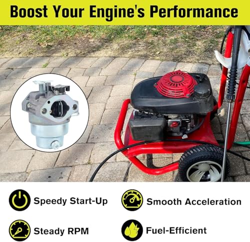 Butom GCV160 Carburetor for Honda GCV 160 GCV160A GCV160LA GCV160LA0 GCV160LE Pressure Washer Lawn Mower Replaces 16100-Z0L-023 Manual Choke Lawn Mower - Image 3
