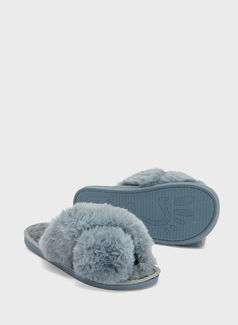 Ginger Crossover Fluffy Bedroom Slippers  - Image 3