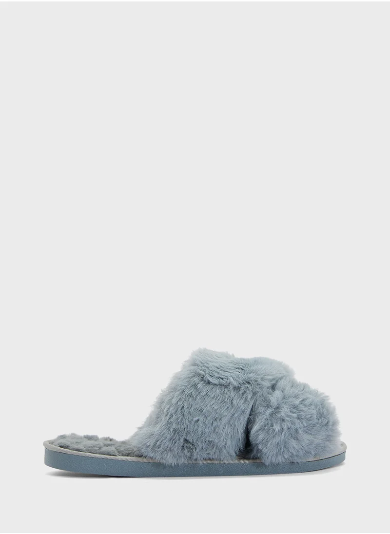 جينجر Crossover Fluffy Bedroom Slippers