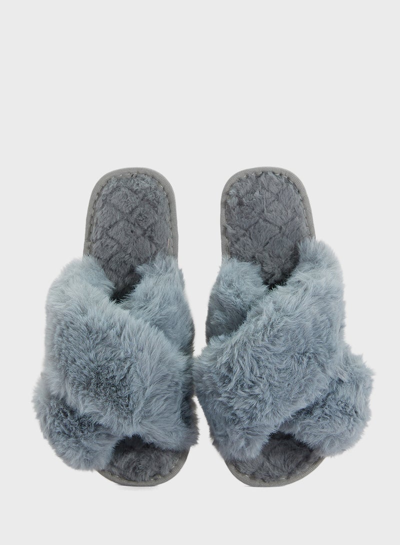 Ginger Crossover Fluffy Bedroom Slippers  - Image 4