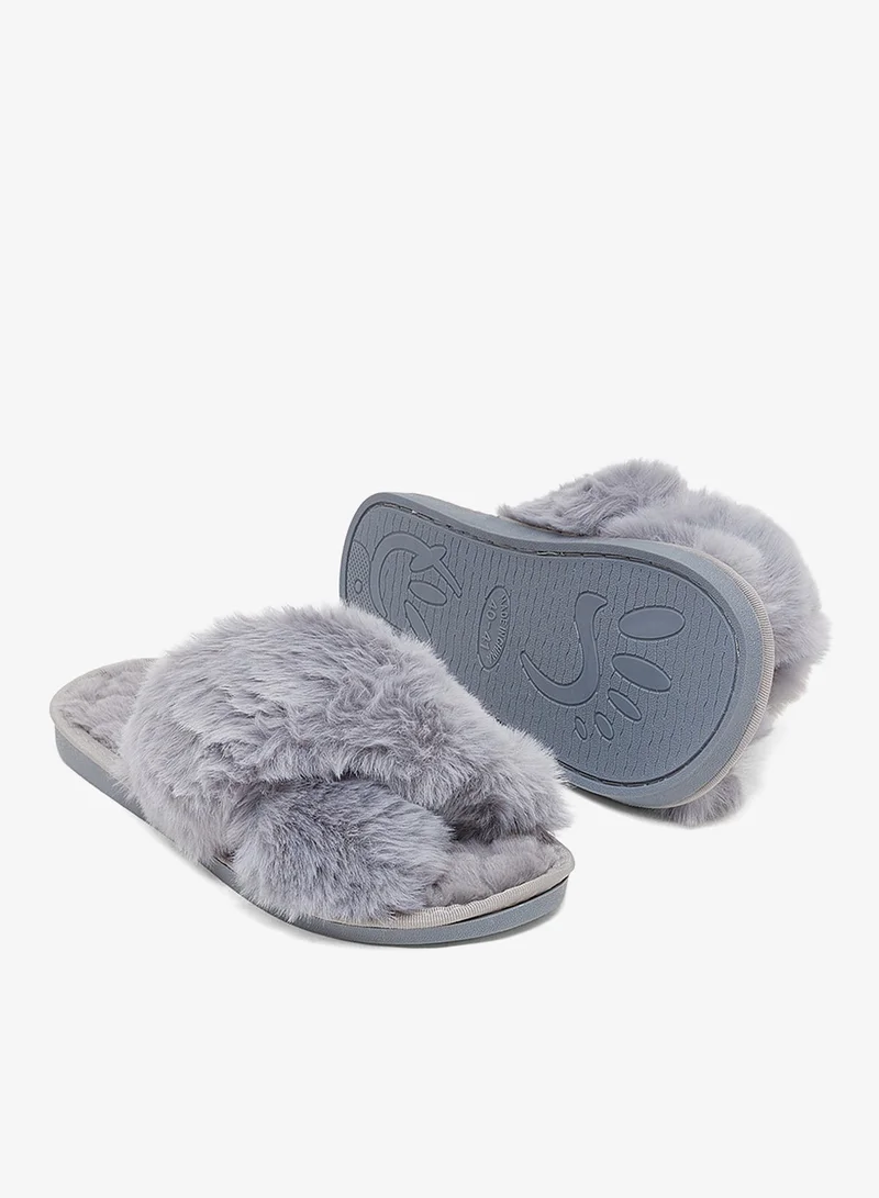 Ginger Crossover Fluffy Bedroom Slippers