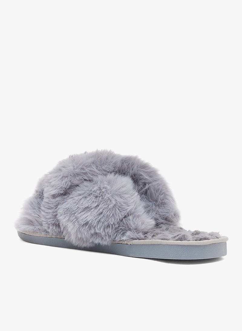 Ginger Crossover Fluffy Bedroom Slippers - Image 1
