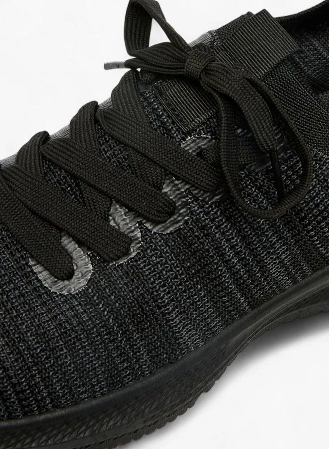 Oaklan by Shoexpress BLACK Panelled Lace-Up Sports Shoes for Men | Best Price UAE