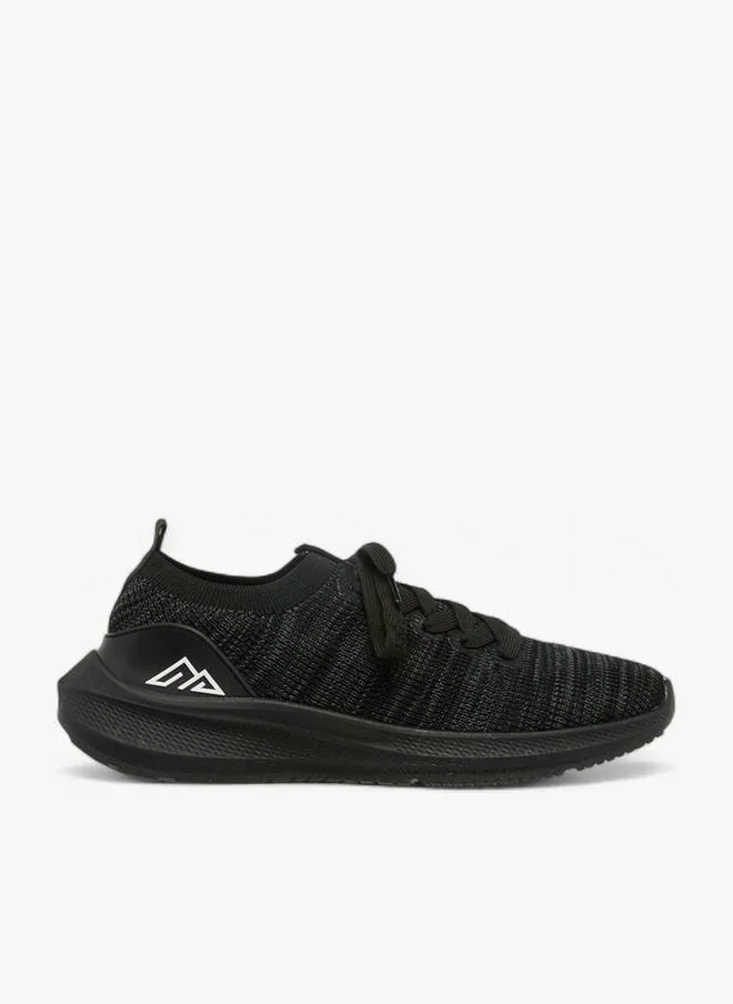 Panelled Lace-Up Sports Shoes