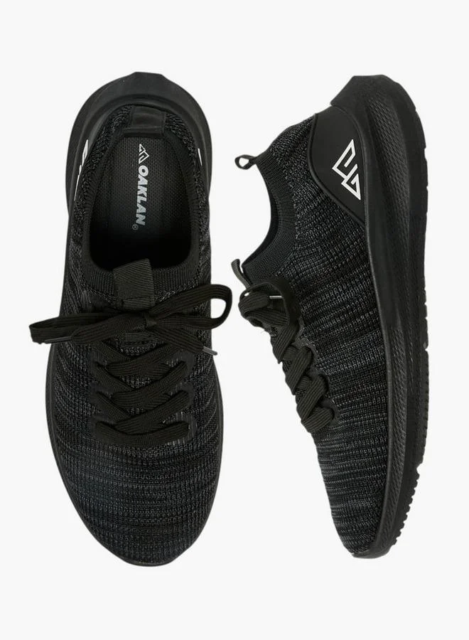 Oaklan by Shoexpress BLACK Panelled Lace-Up Sports Shoes for Men | Best Price UAE