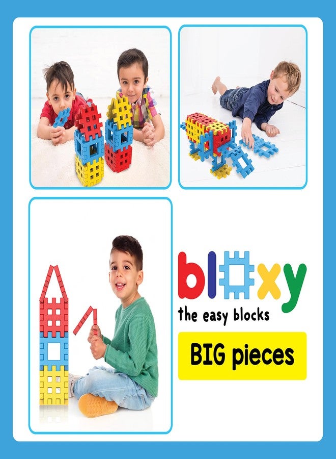 Play Panda Bloxy Type 1 Plastic Big Building Blocks for Kids with 24 Large Pieces and 20 Model Guide for Kids Creative Learning, Imagination and Skill Development - Image 2