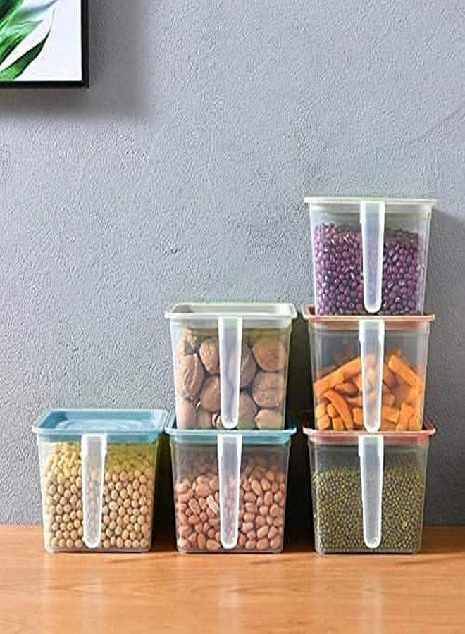 RENARSH Multipurpose Fridge Storage containers and jar Set Plastic Refrigerator Box with Handles and Airtight Lid Unbreakable Kitchen Storage Vegetable, Food, Fruits Basket 1600 ml(6) - Image 1