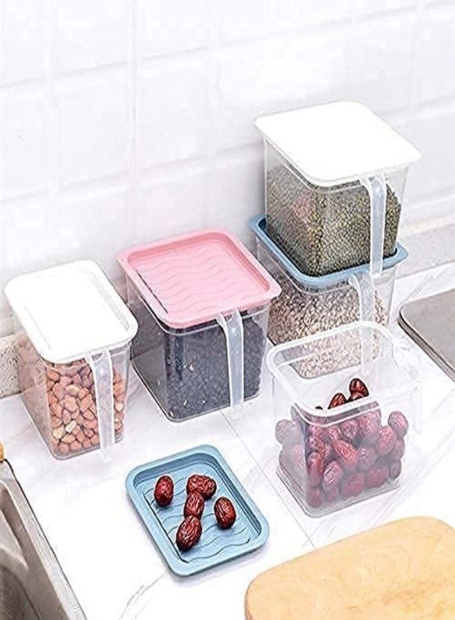 RENARSH Multipurpose Fridge Storage containers and jar Set Plastic Refrigerator Box with Handles and Airtight Lid Unbreakable Kitchen Storage Vegetable, Food, Fruits Basket 1600 ml(6) - Image 5