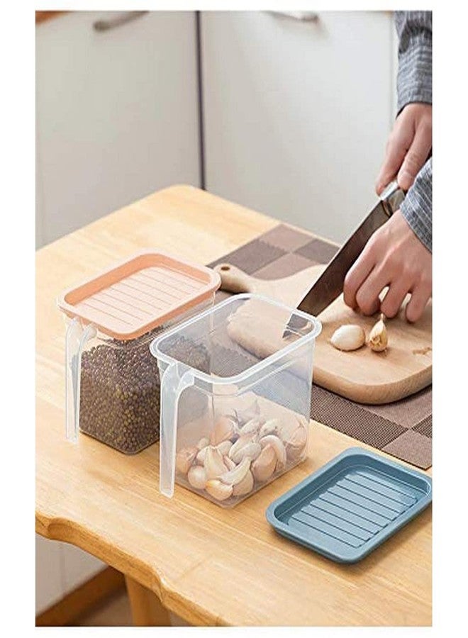 RENARSH Multipurpose Fridge Storage containers and jar Set Plastic Refrigerator Box with Handles and Airtight Lid Unbreakable Kitchen Storage Vegetable, Food, Fruits Basket 1600 ml(6) - Image 2