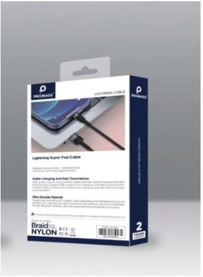 PROMASS Lightning To USB Cable - 1 Meter Black - Image 2