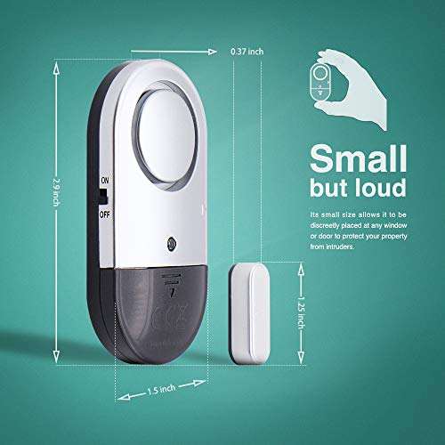 Flyoukki 120 DB Loud Door and Window Open Alarm Sensor 7 Pack for Kids, Dementia Patients Safety, Wireless Security Alarms Keep Your Home, Pool, Cabinet, Business Safe - Image 2
