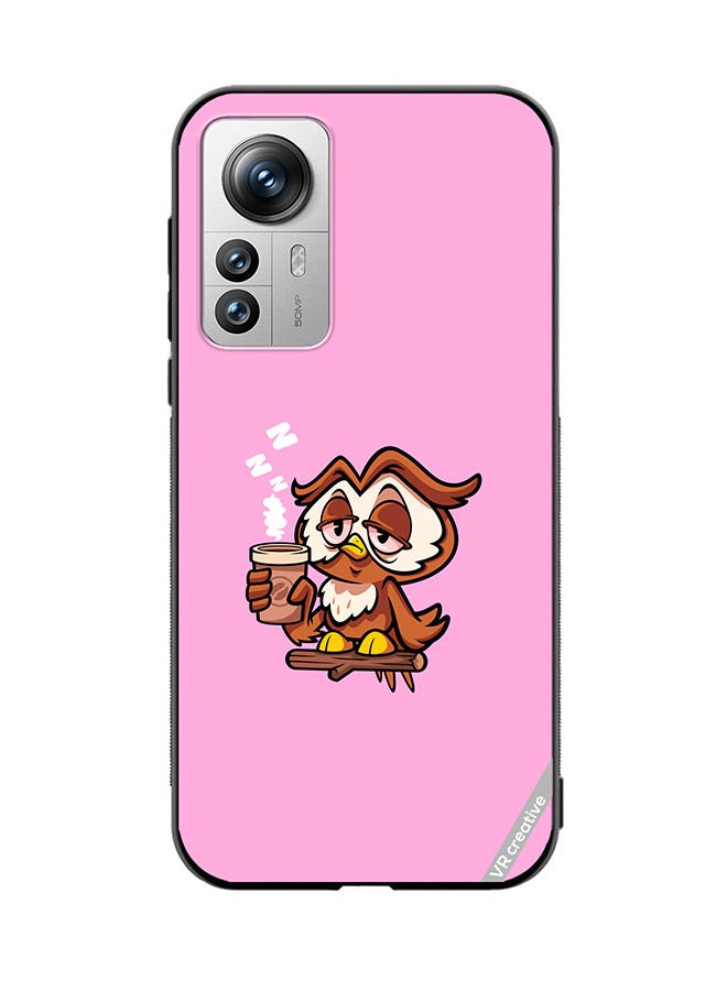 VR CREATIVE Protective Case Cover For Xiaomi 12 Pro Sleepy Owl Design Multicolour - Image 1