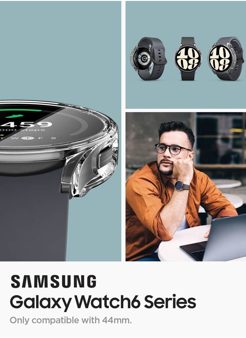 Spigen - Ultra Hybrid Samsung Galaxy Watch 6 44mm Case Cover with Built-in Screen Protector (2023) - Crystal Clear - Image 1