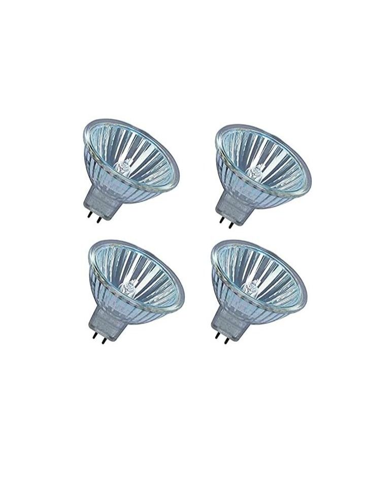 OSRAM Circular Dimmable Long Lasting Lifespan illumination Entrance Kitchen Restaurents Track Recessed Halogen Bulb Pack Of 4 12V 50W MR16 Yellow  - Image 3