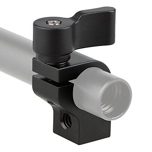 CAMVATE 15mm Single Rod Clamp with Two 1/4"-20 Screw Hole for Camera DSLR Rail System(Black) - 1440 - Image 3