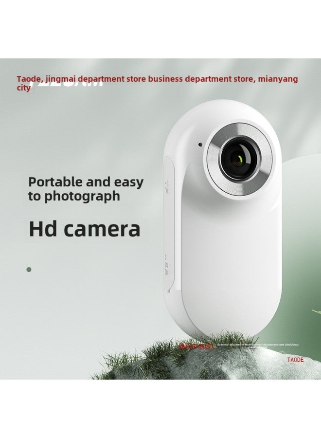 Generic HD Volg Sports Camera Anti-shake Thumb Camera Travel Outdoor Shooting Cycling Road Driving Recorder-Body Color:Hd Screen Classic White-16g Card  - Image 1