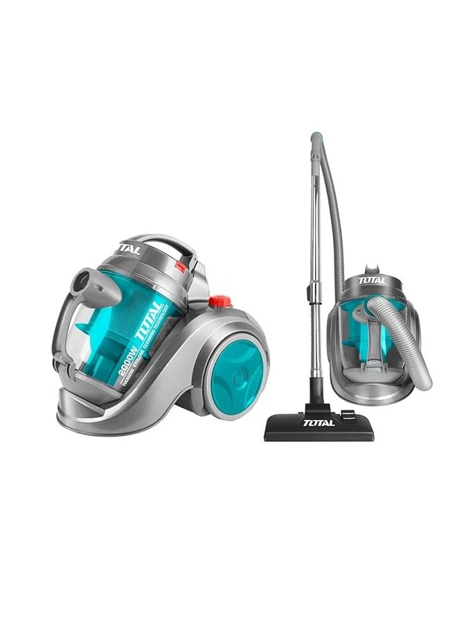 TOTAL - TOTAL Vacuum Cleaner 2000W – High Suction Power, HEPA Filter, 2.5L Capacity, with Multiple Cyclone, Speed Control, and Flexible Hose for Home and Office Cleaning - Image 1