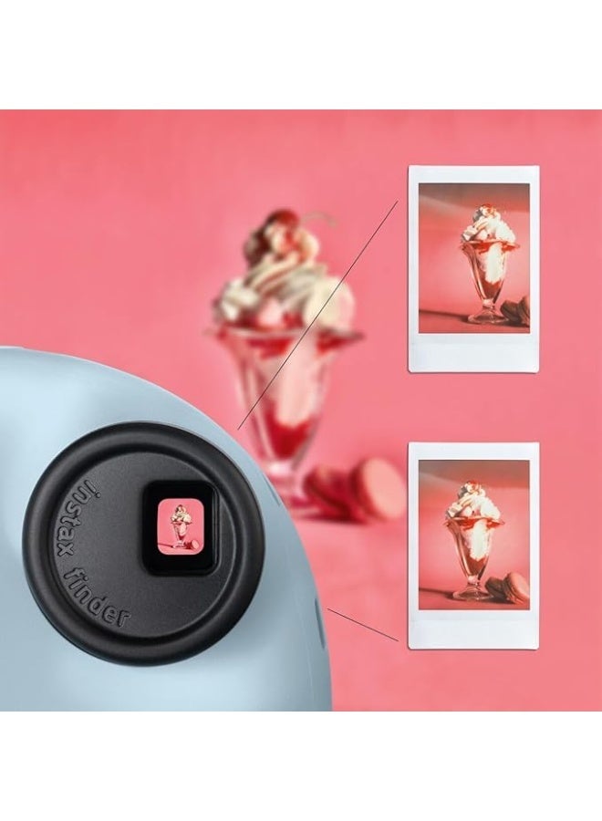 إنستاكس كاميرا ميني 12 بفيلم فوري مع خاصية الضبط التلقائي للتعرض للاضاءة وعدسة سيلفي مدمجة من انستاكس، ازرق باستيل - Image 3