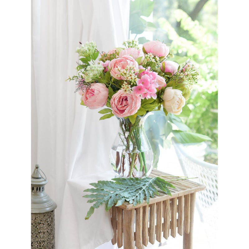 FiveSeasonStuff Vintage Artificial Peonies Silk Peony Flowers and Hydrangeas for Wedding Bridal Home DÃ©cor â€“ Beautiful Floral Centerpiece Arrangement Decoration with 2 Bouquets (Charm Pink) - Image 4