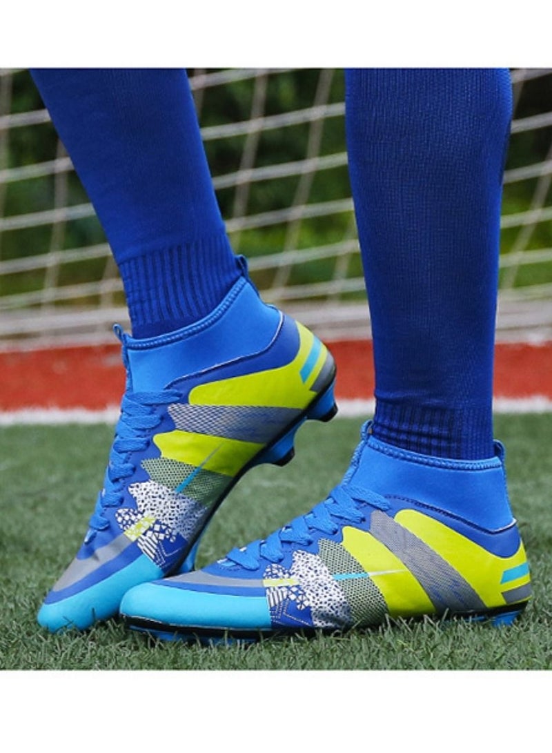 Loquat High-Top Cleats Competition Sports Football Shoes Blue  - Image 2
