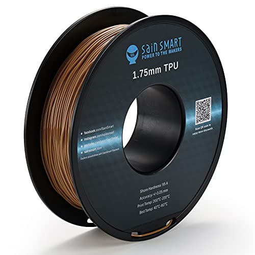 SainSmart خيوط الطباعة ثلاثية الأبعاد من ساينسمارت كراميل TPU المرنة، 1.75 مم، 0.8 كجم، دقة أبعاد +/-0.05 مم - Image 1