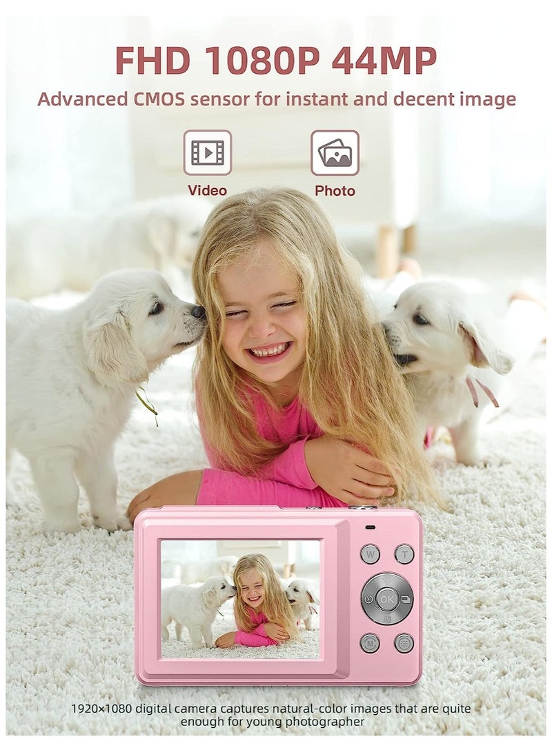general Digital Camera, FHD 1080P Children's Digital Dummy Camera 44MP Vlog Camera with Anti-Shake 16x Zoom, Compact Kids Camera - Image 2