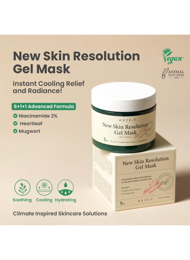 AXIS-Y - New Skin Resolution Gel Mask Mugwort with 2% Niacinamide - Spot Treatment for Face, Barrier Repair & Brightening - Vegan Korean Skin Care Face Mask - 3.38 fl. oz. - Image 2