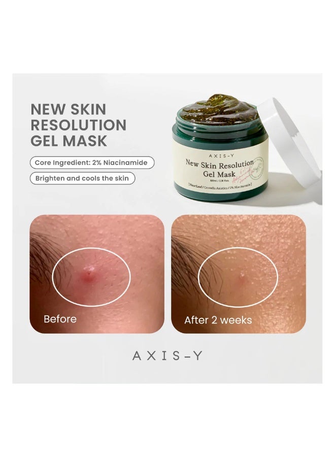 AXIS-Y - New Skin Resolution Gel Mask Mugwort with 2% Niacinamide - Spot Treatment for Face, Barrier Repair & Brightening - Vegan Korean Skin Care Face Mask - 3.38 fl. oz. - Image 5